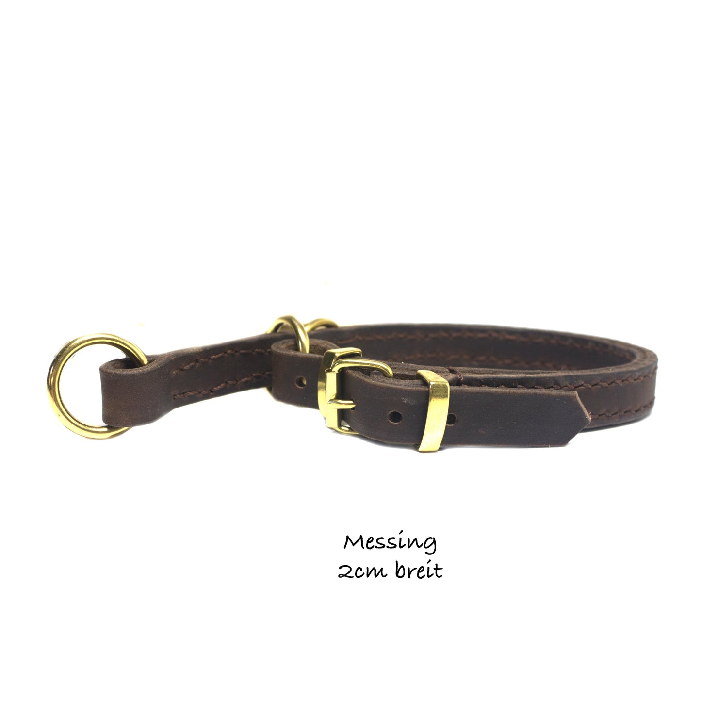 Zugstopp Halsband Solid, verstellbar, Braun