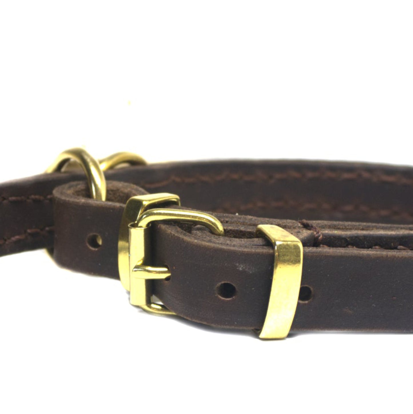 Zugstopp Halsband Solid, verstellbar, Braun