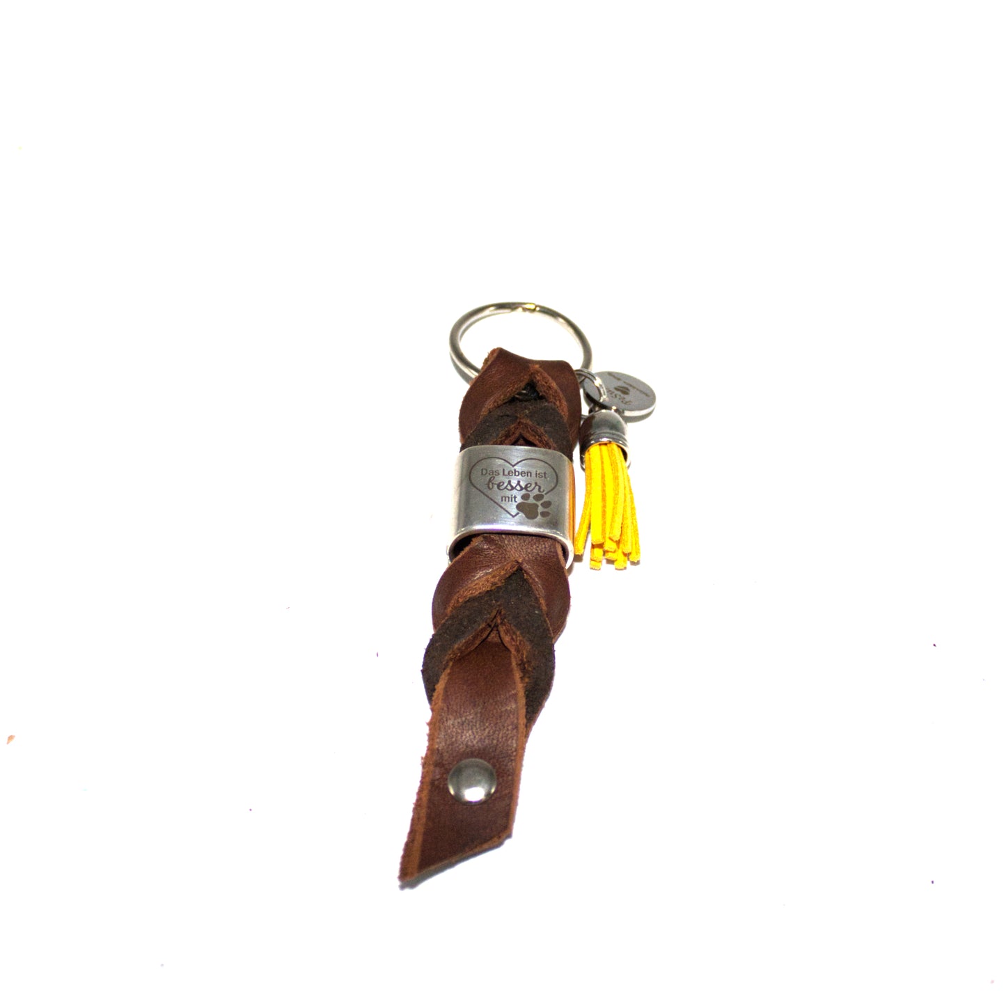 Schlüsselanhänger Braun / Das Leben ist besser mit...