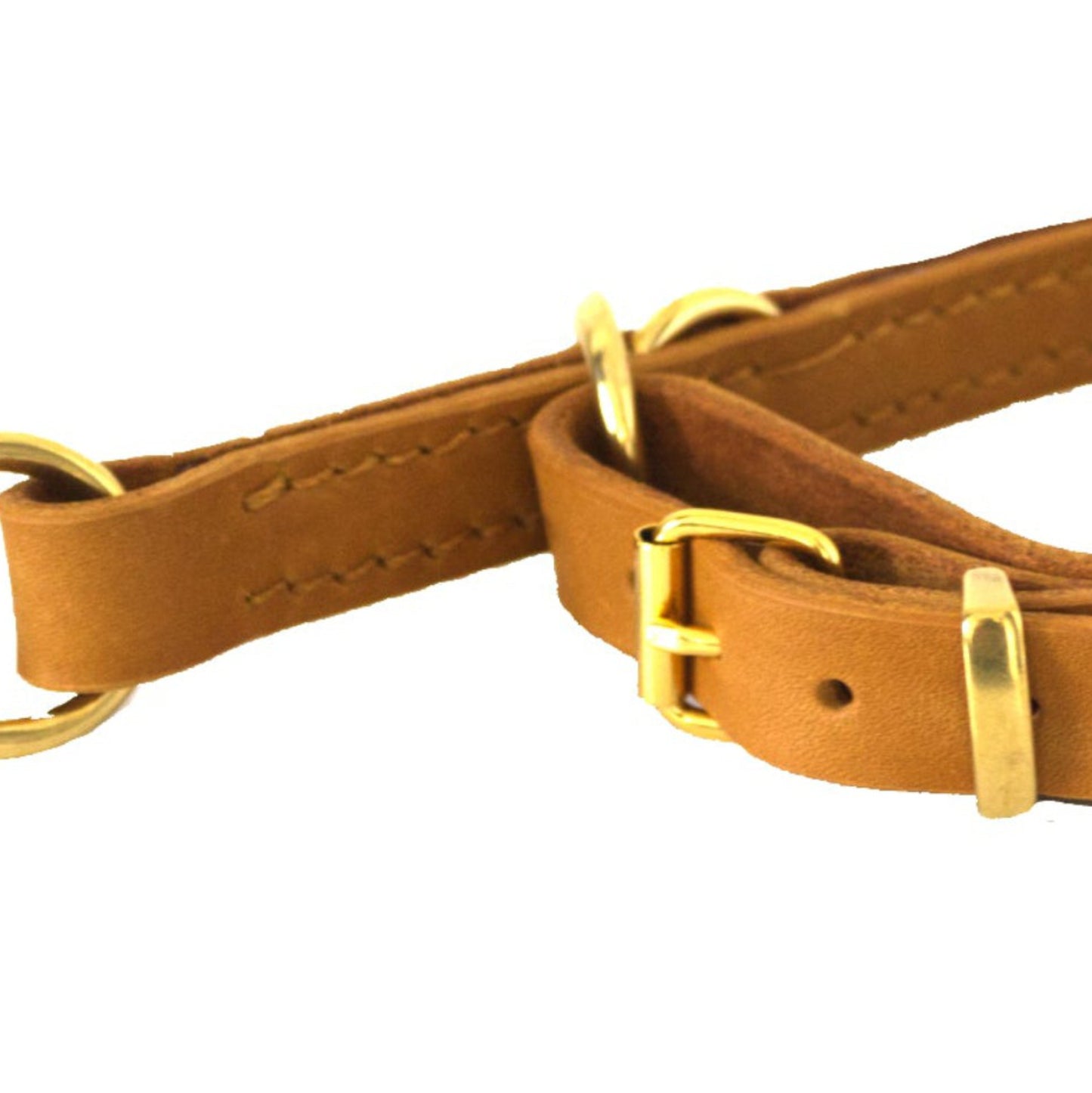 Zugstopp Halsband Solid, verstellbar, Cognac