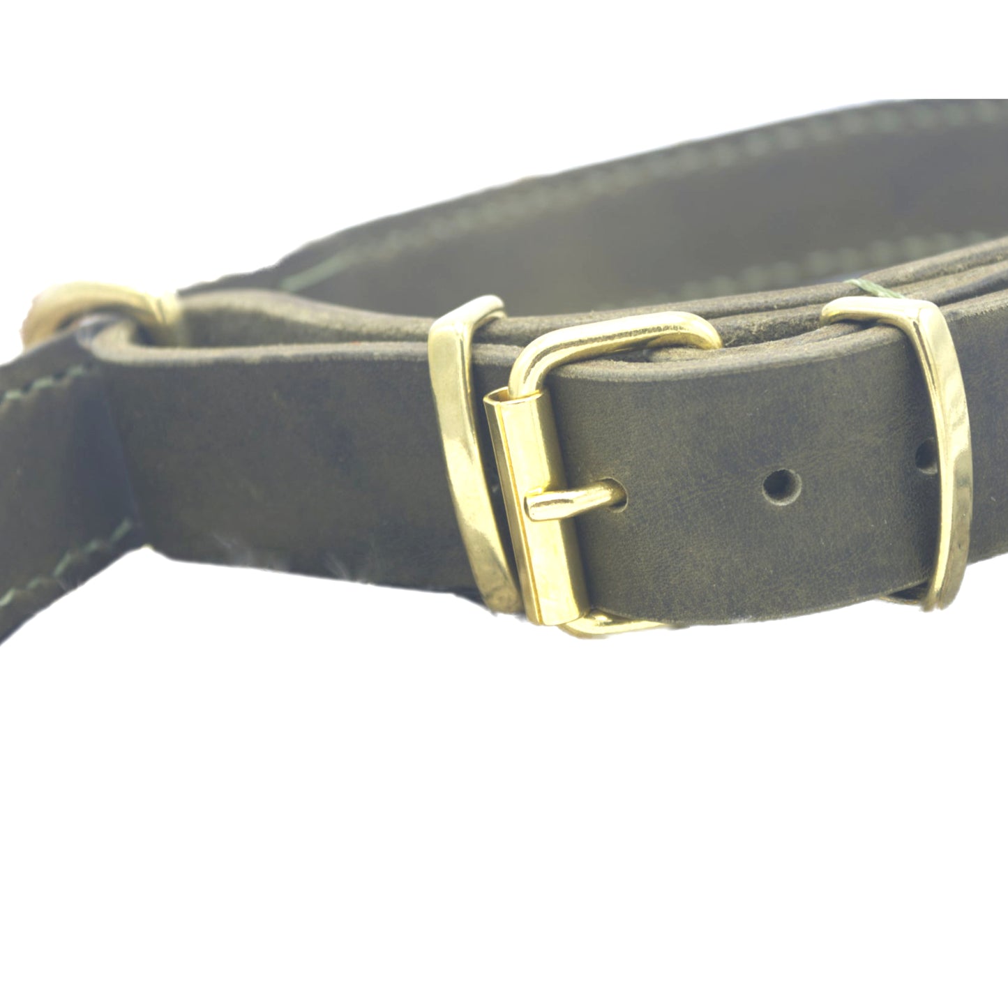 Zugstopp Halsband Solid, verstellbar, Oliv