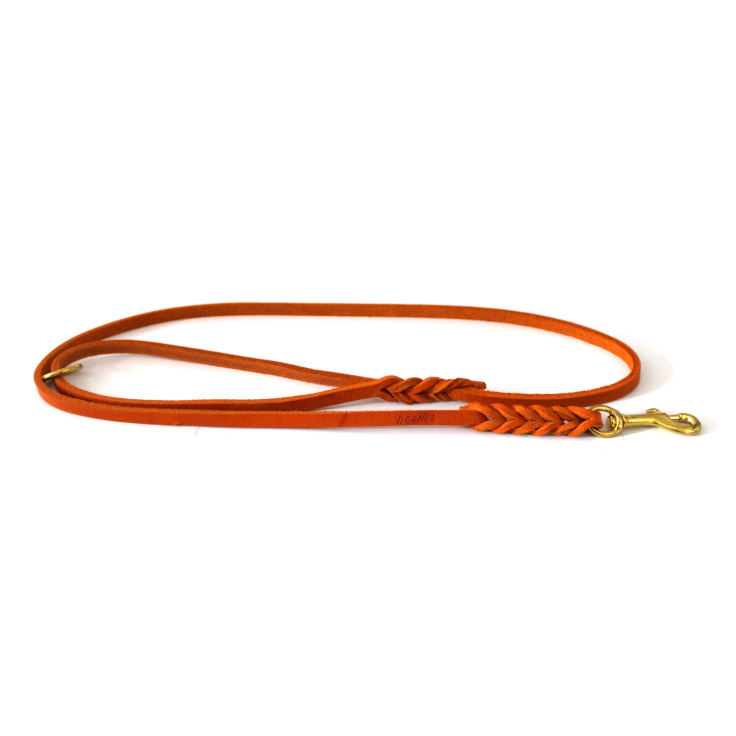 Stadtleine mit Schlaufe & Ring, Orange