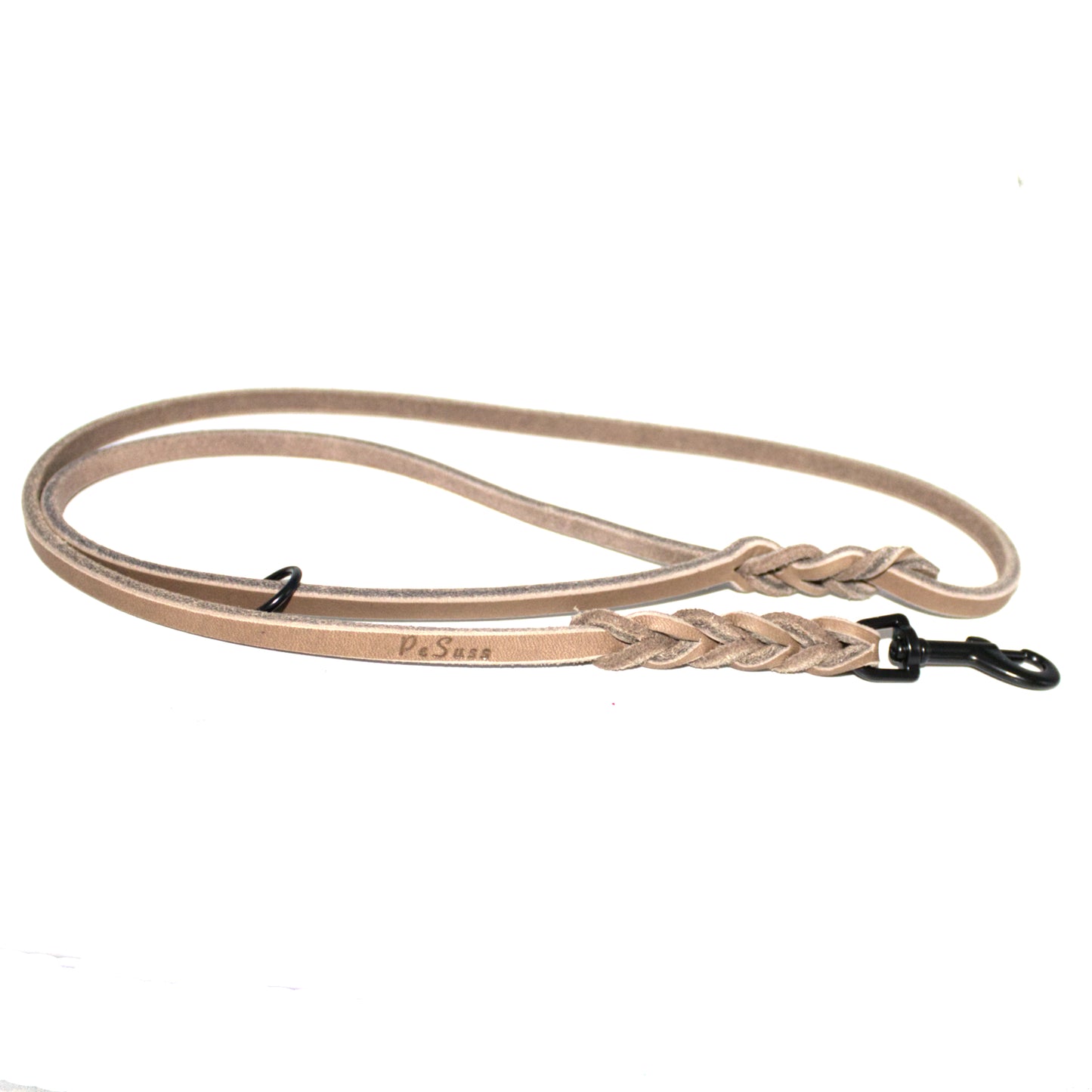 Stadtleine mit Schlaufe & Ring, Taupe