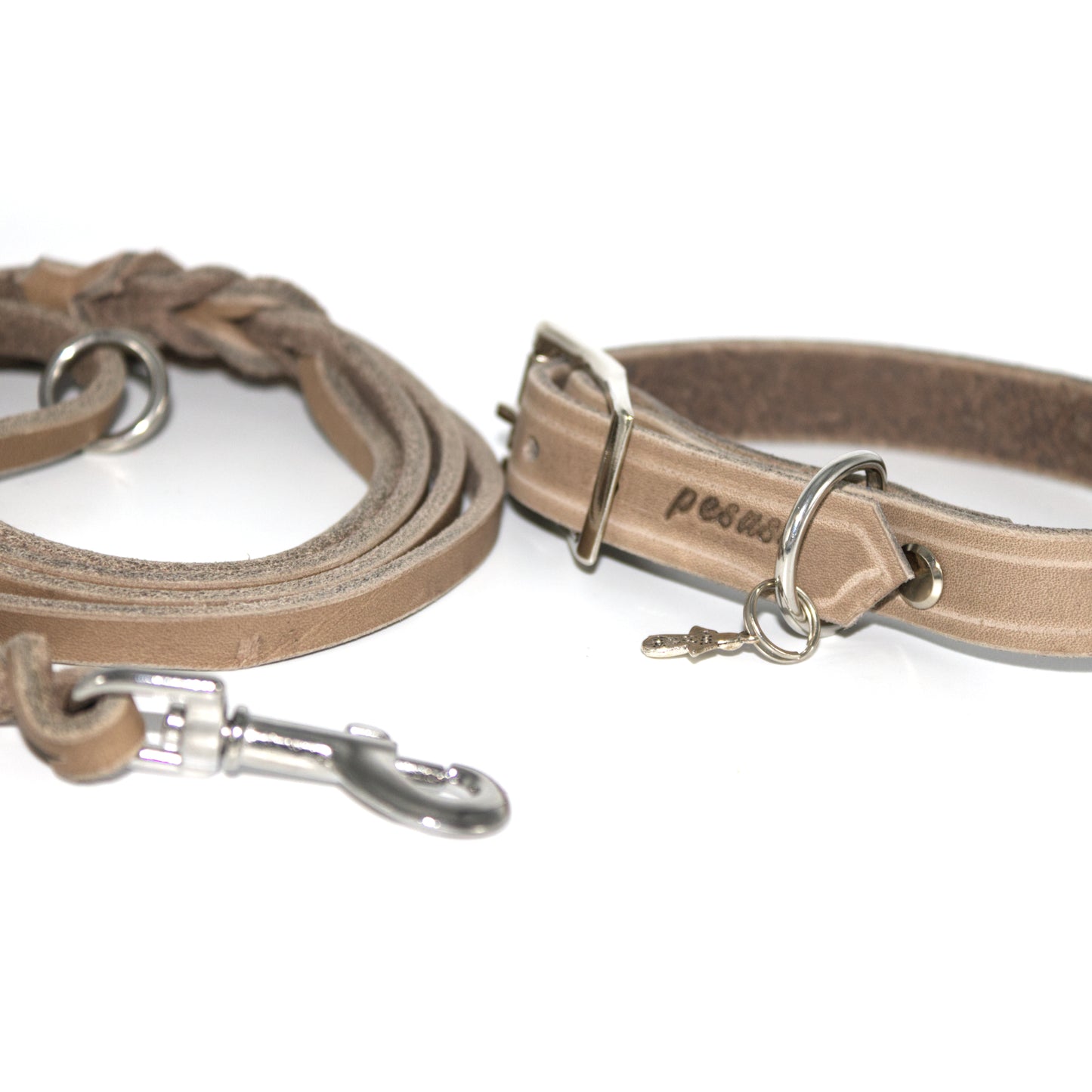 Set oder Halsband Taupe