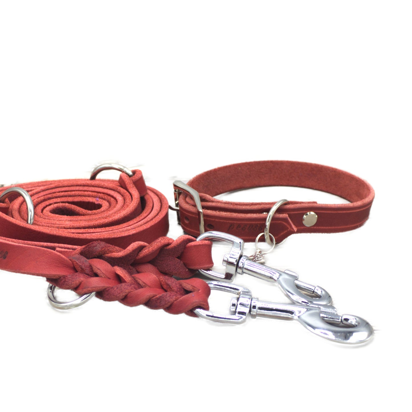 Set oder Halsband Rot