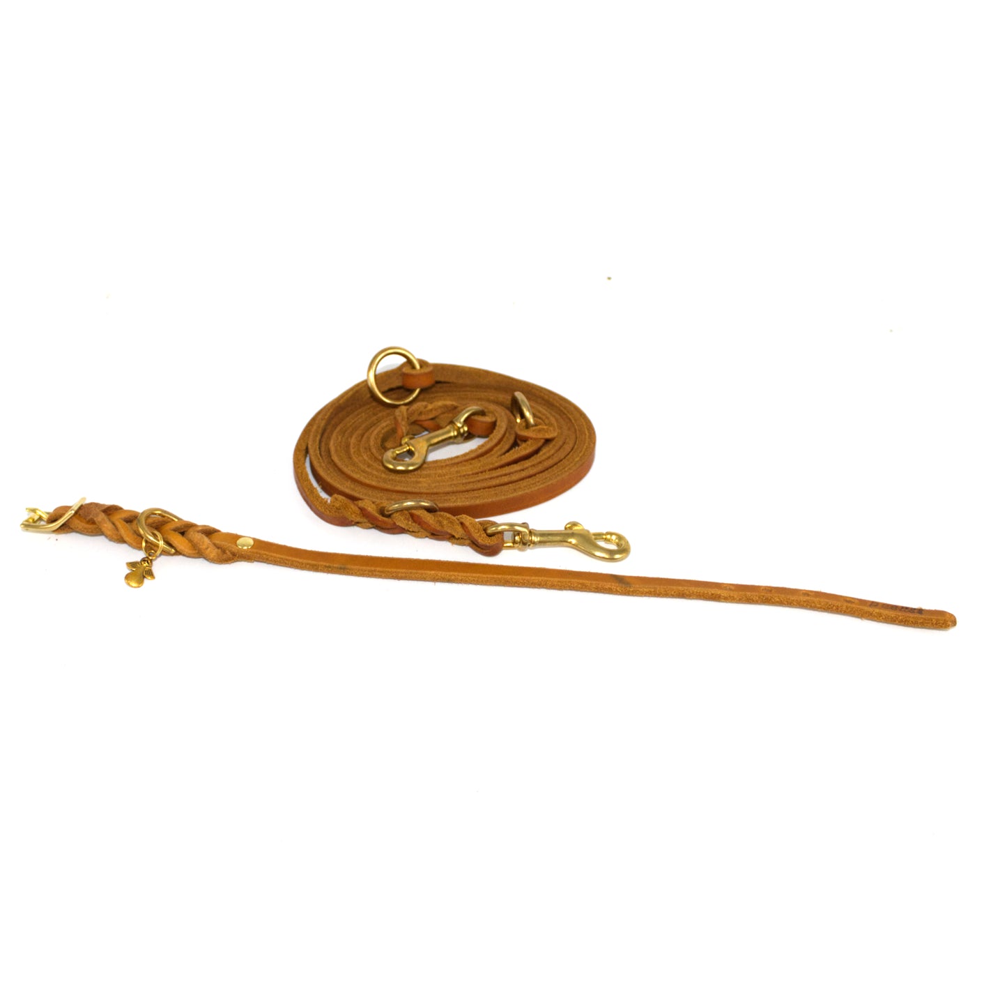 Set oder Halsband Cognac