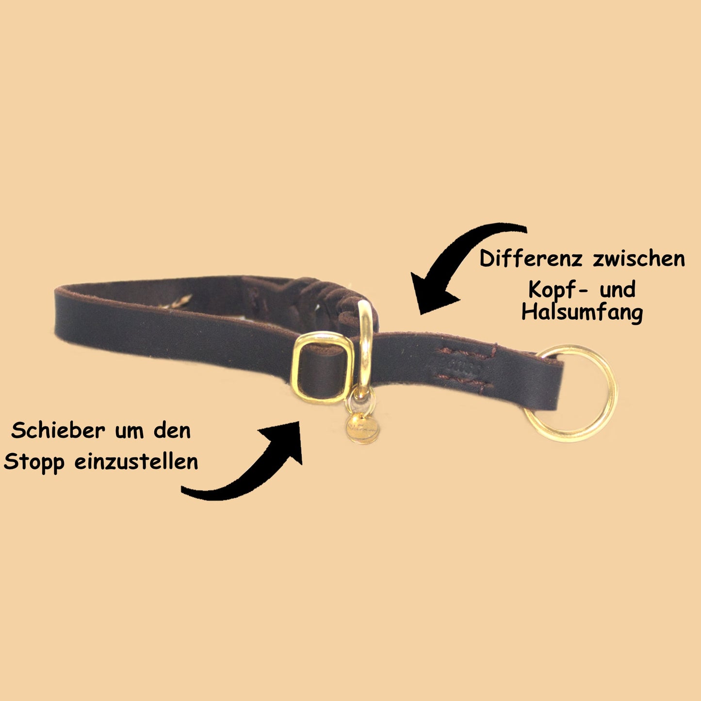 Zugstopp Halsband Nevada Schwarz