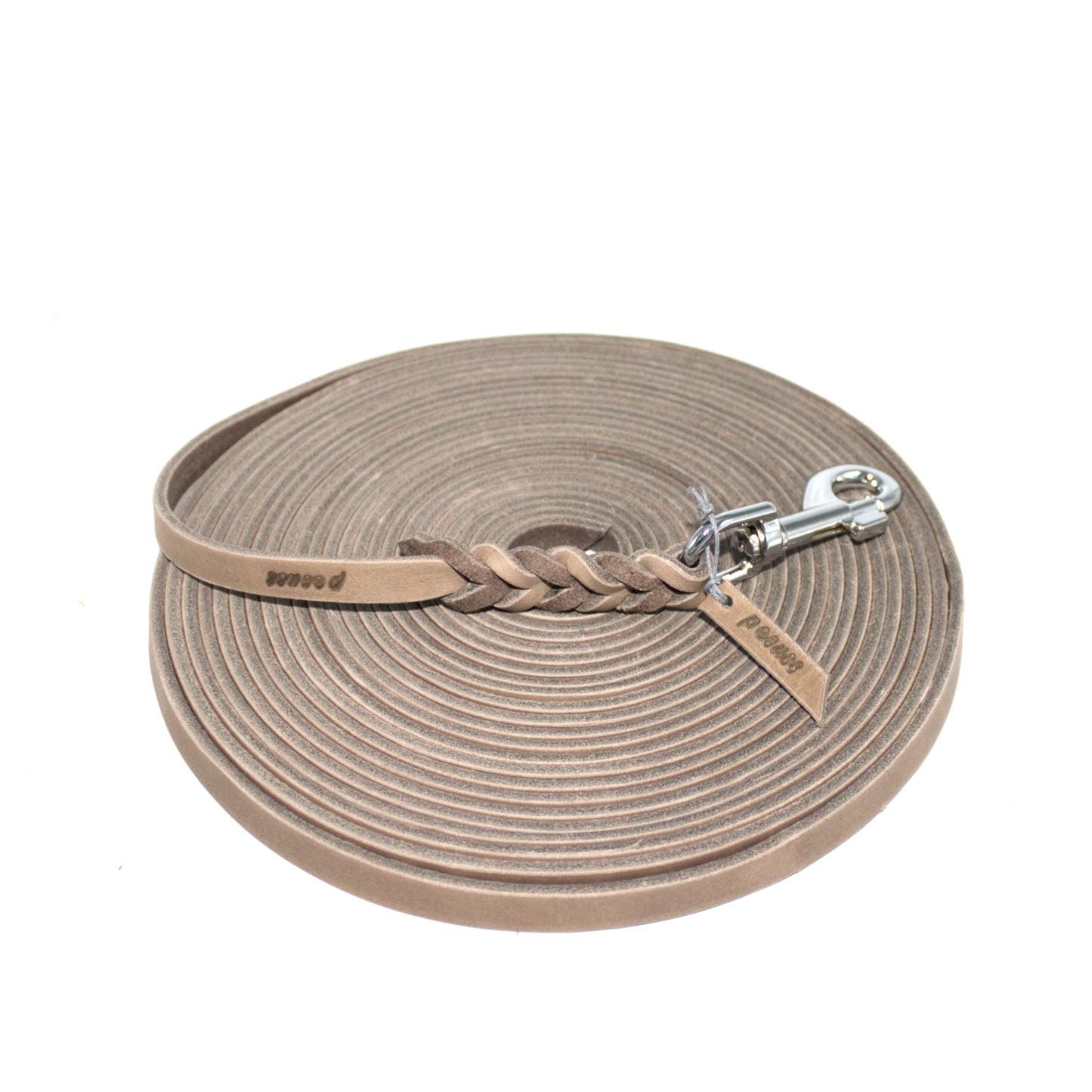Fettleder Schleppleine, Fährtenleine, Mantrailing, Taupe