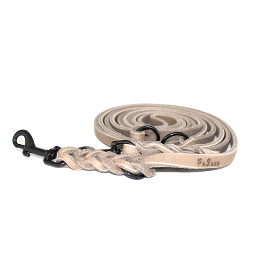 Leine 3 Fach verstellbar, Taupe