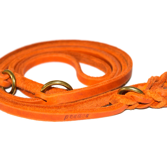 Leine 3 Fach verstellbar, Orange