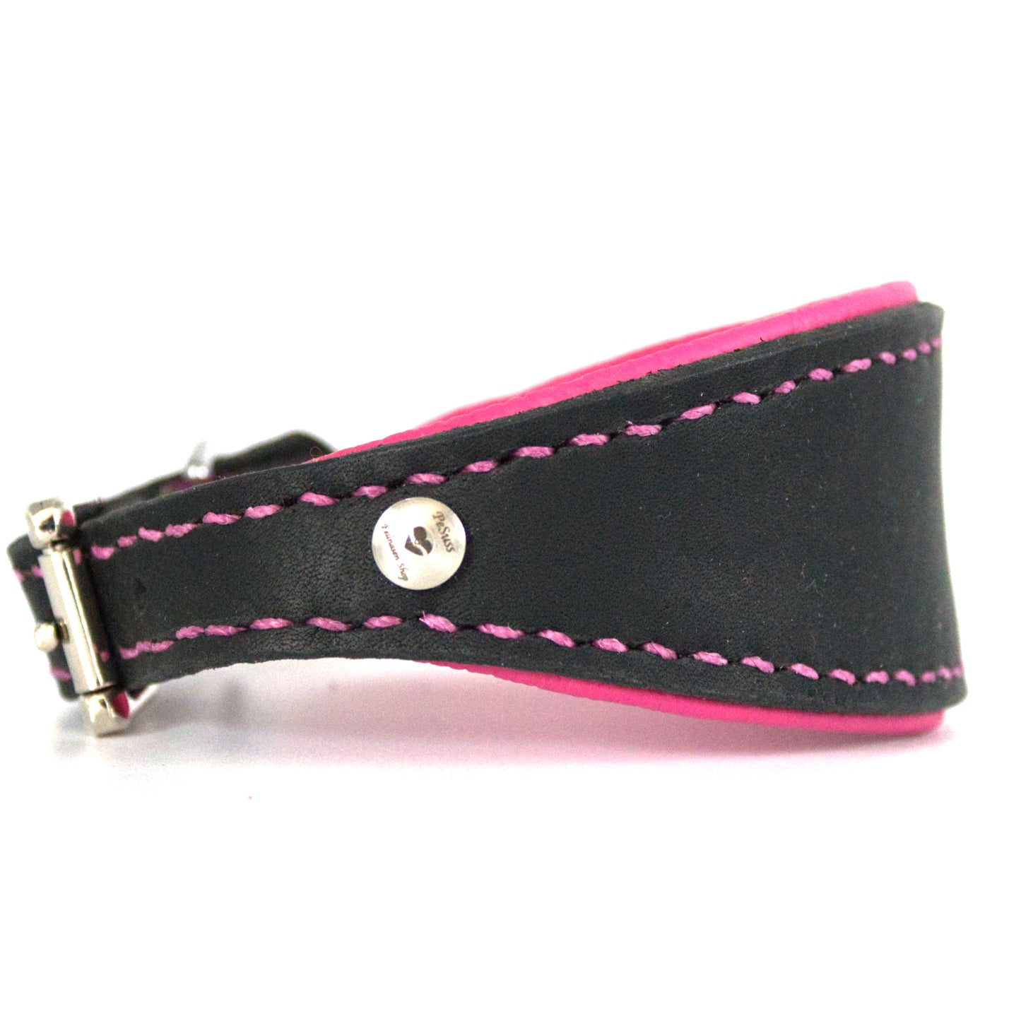 Windhundhalsband Winston Schwarz /Pink