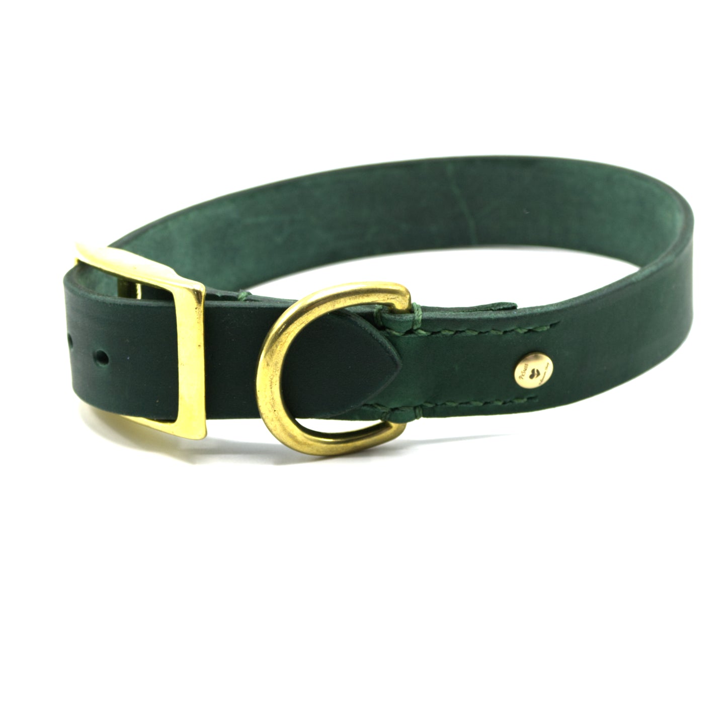 Fettleder Leine 3 Fach verstellbar, Tanne