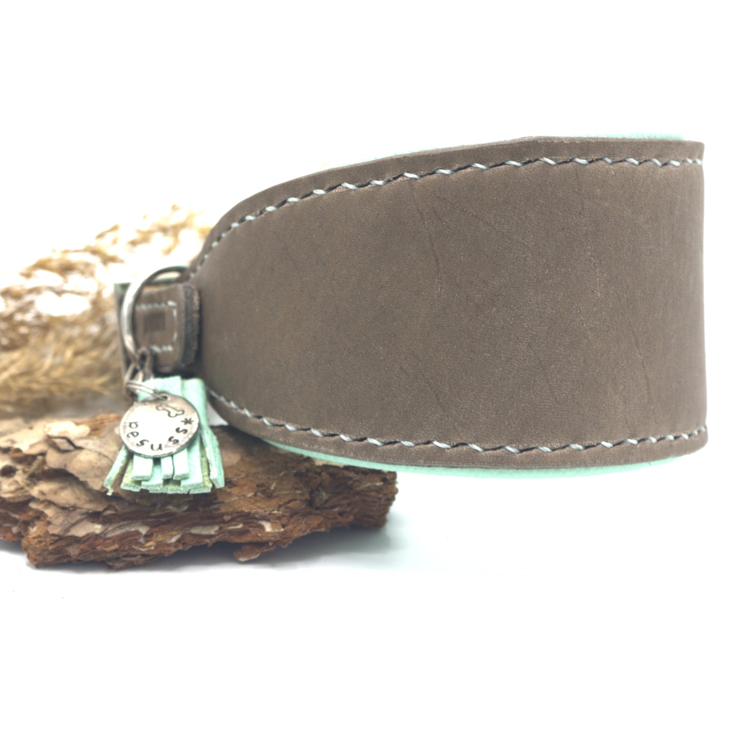 Windhundhalsband Winston Taupe /Mint