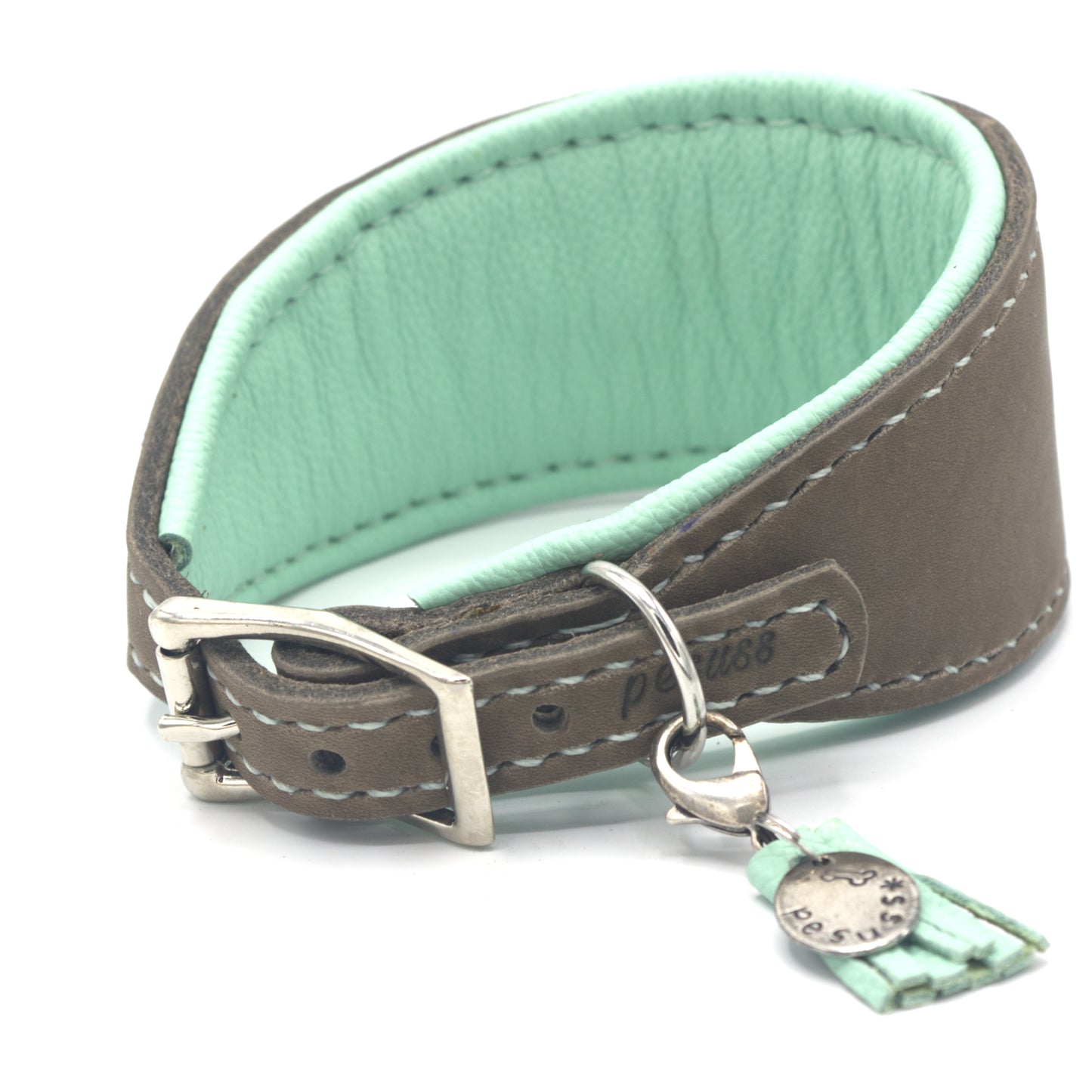 Windhundhalsband Winston Taupe /Mint